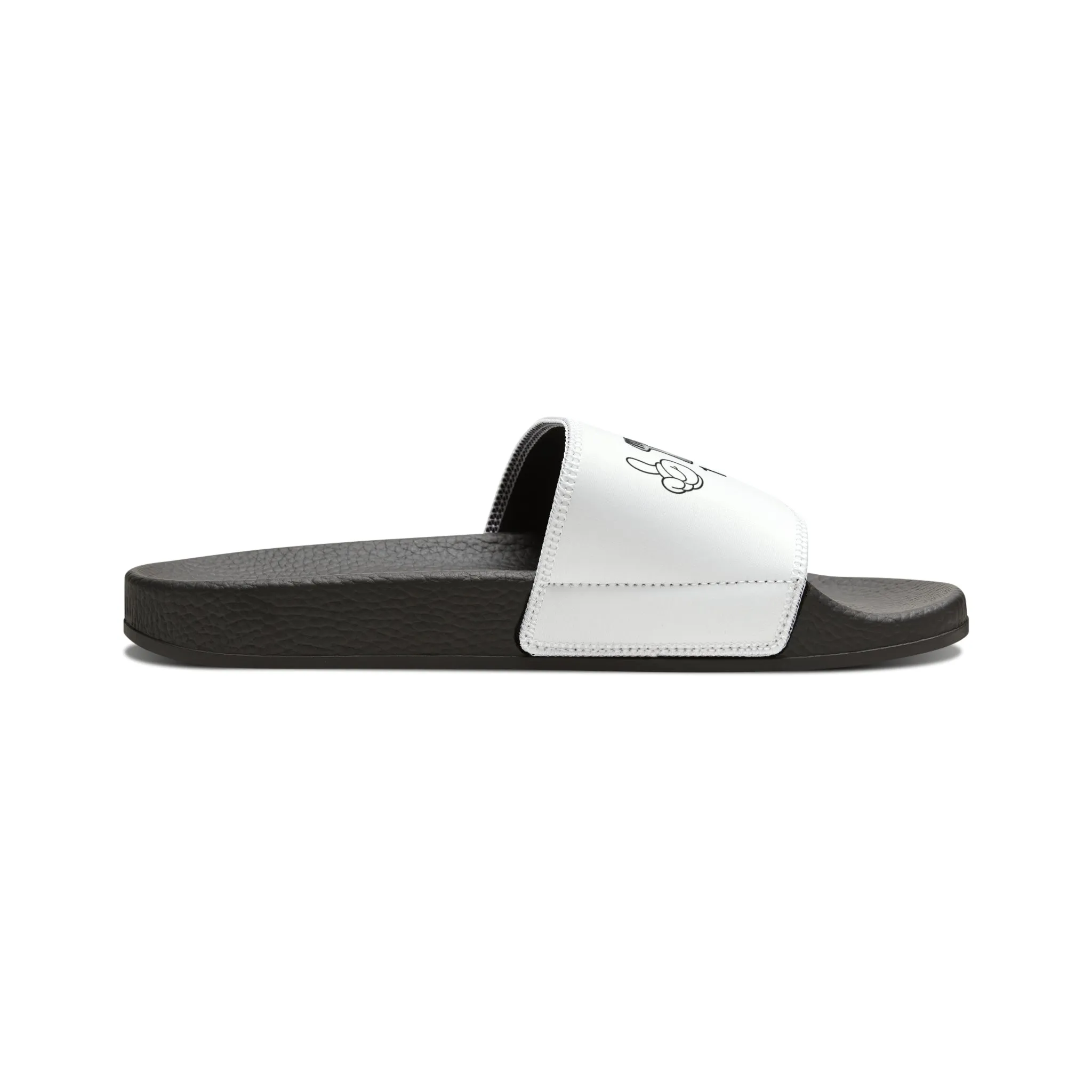 1 EAT WE ALL EAT PU Slide Sandals