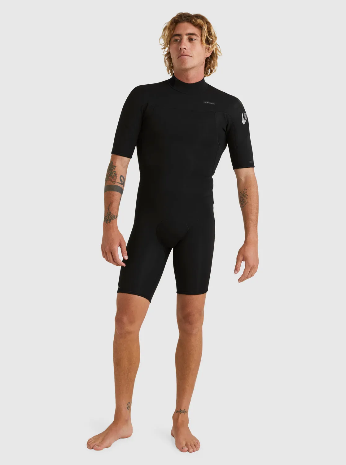 2/2mm Everyday Sessions Short Sleeve Back Zip Springsuit - Black