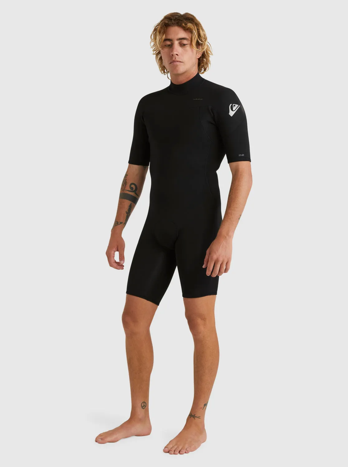 2/2mm Everyday Sessions Short Sleeve Back Zip Springsuit - Black