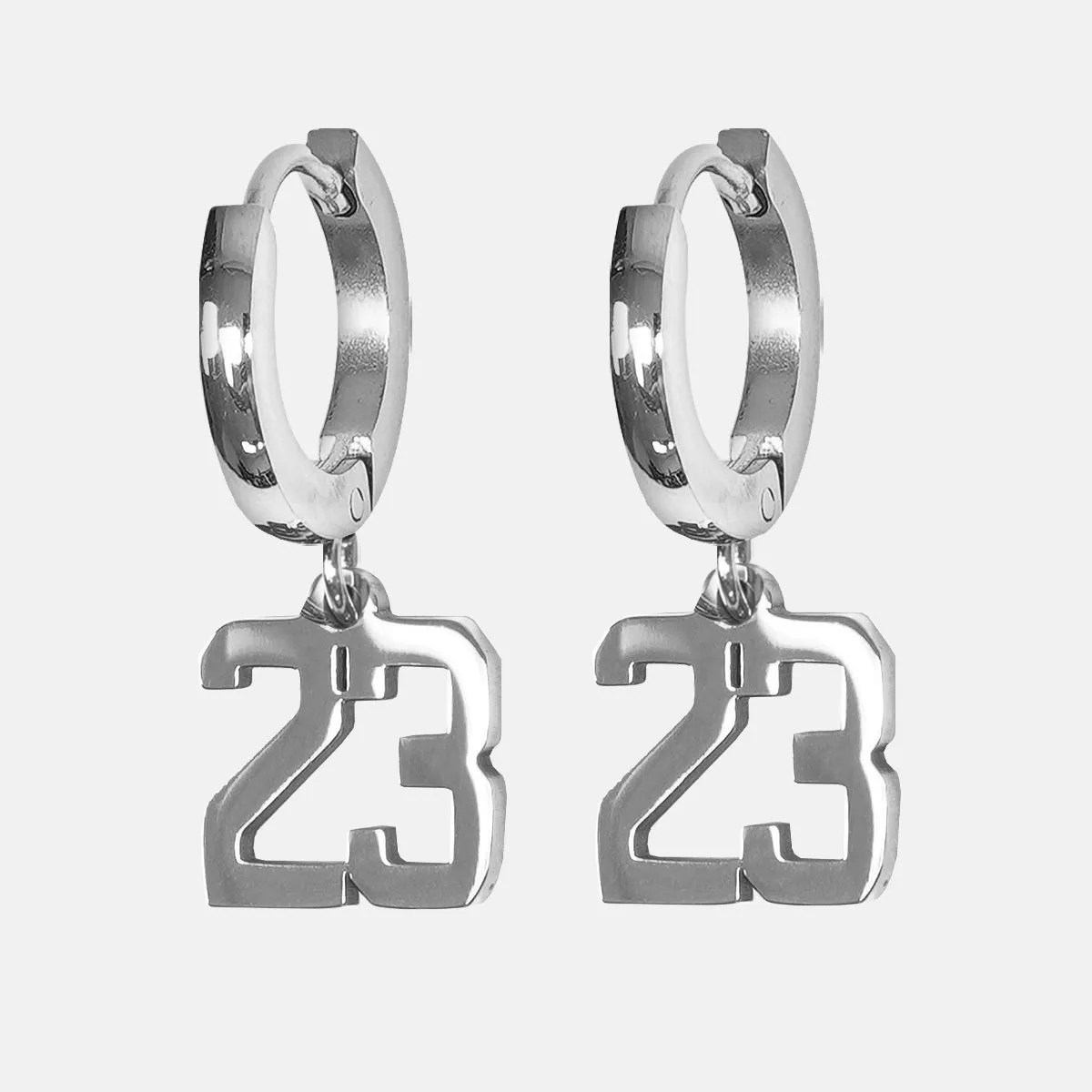 23 Number Earring - Stainless Steel