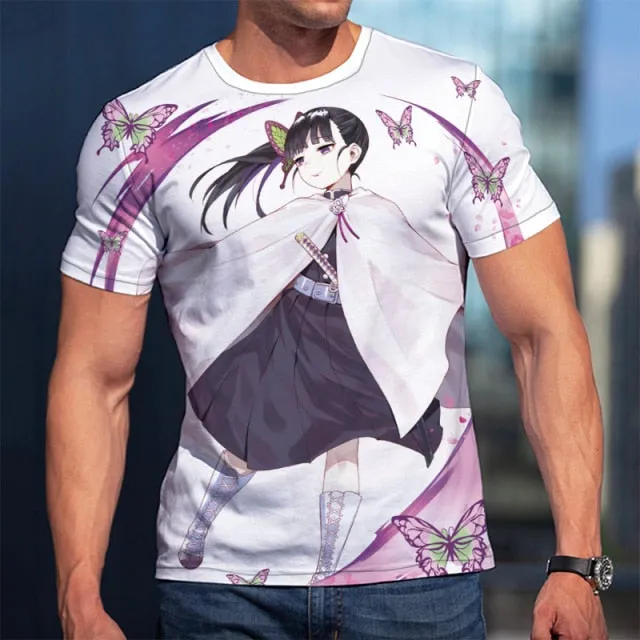 3D T-Shirt Demon Slayer Nezuko Clothing Men Women Children Short Sleeve Cool Tees Fashion Casual Summer Boy Girl Kids Streetwear