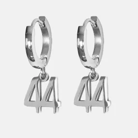 Stainless Steel Number 44 Earrings