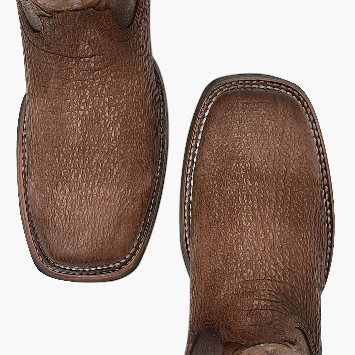 4L02TI - Cuadra brown cowboy western elephant boots for men