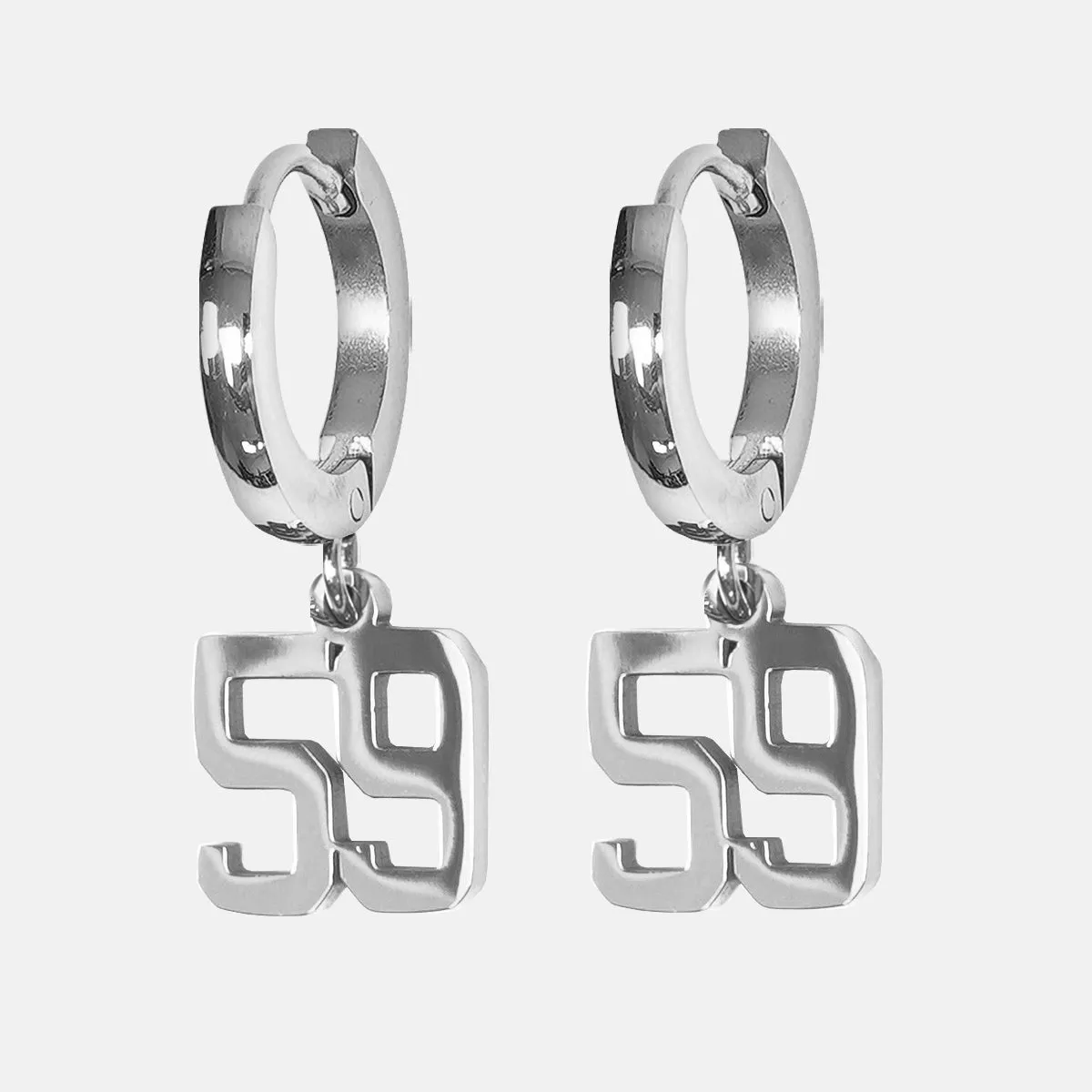 59 Number Earring - Stainless Steel