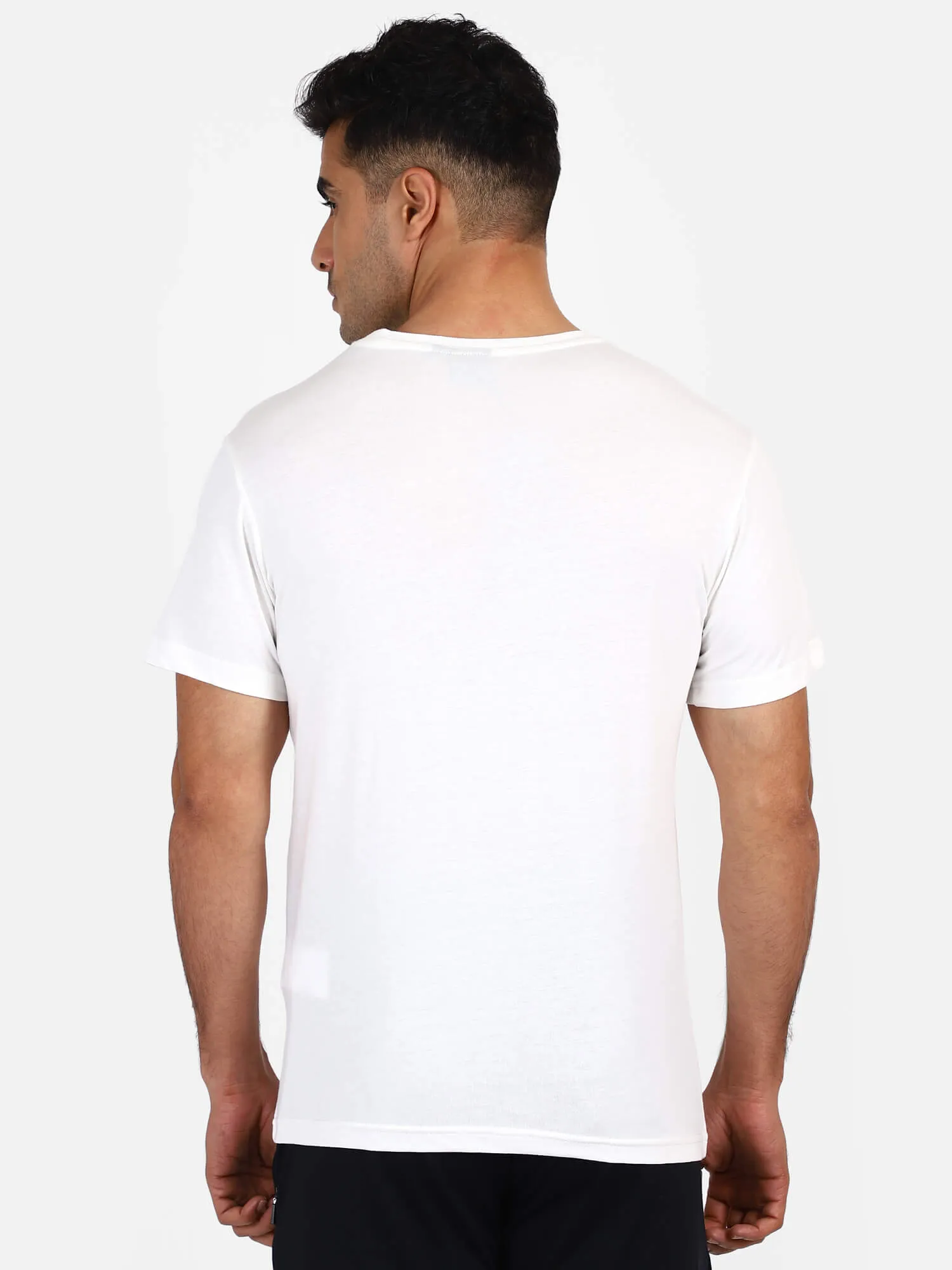 Abedi Men Cotton White T-Shirt