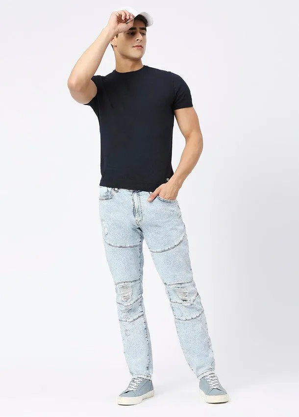 Acid Blue Boseman Skinny Jeans