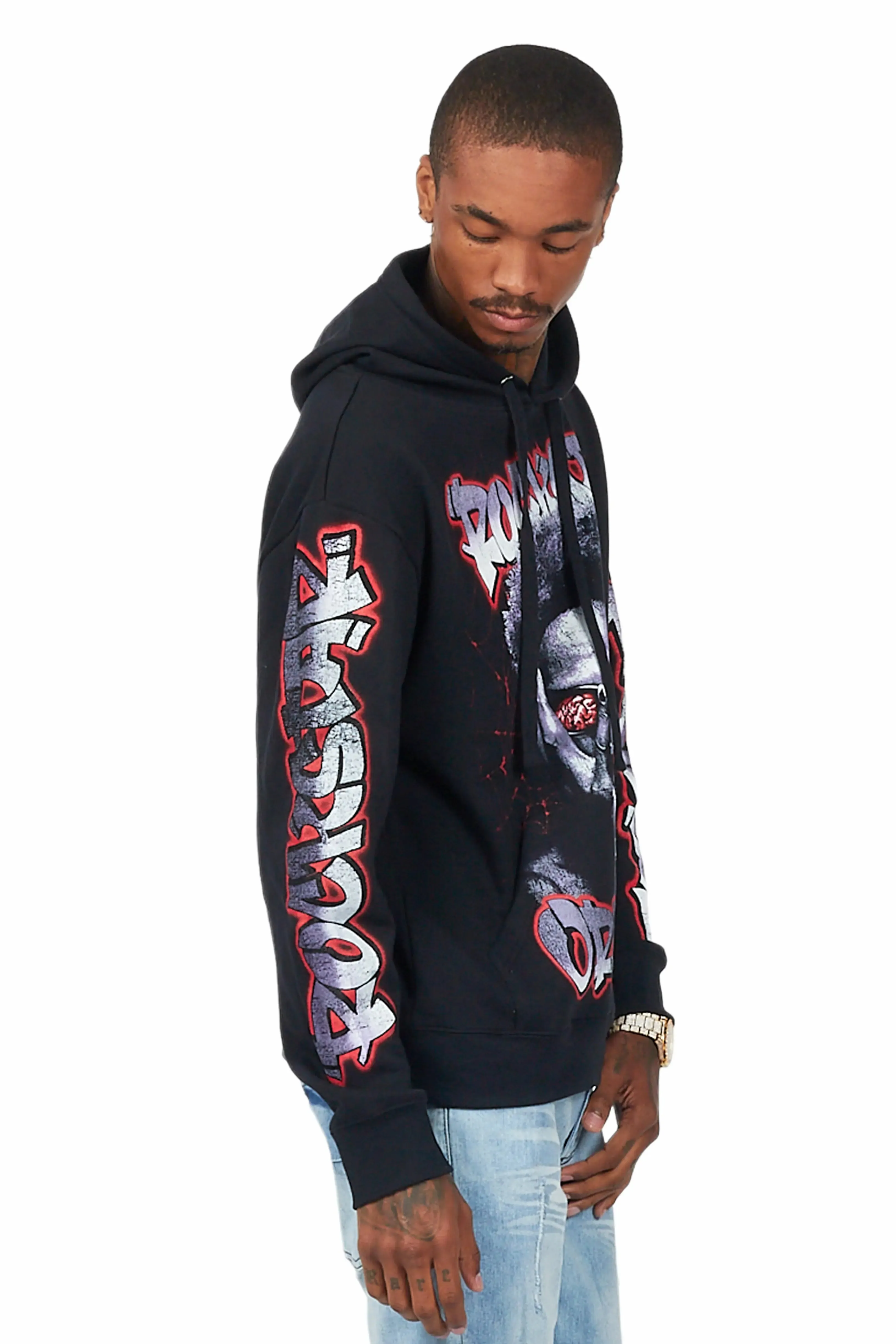 Acke Black Graphic Hoodie