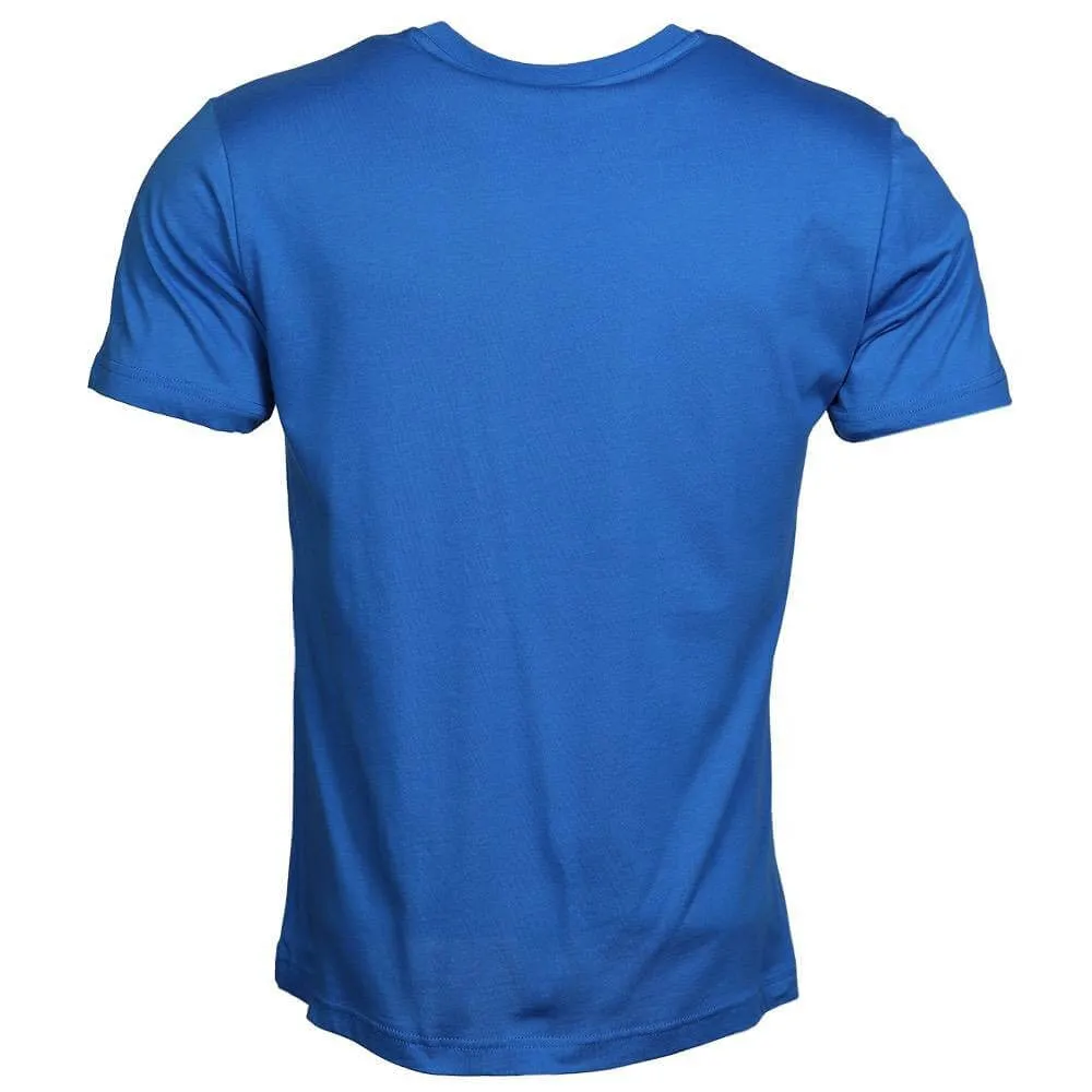 Adney Men Cotton Blue T-Shirt