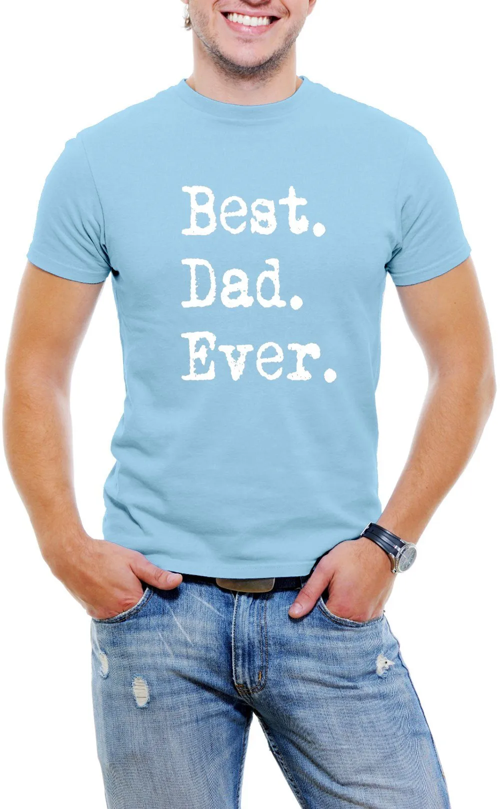 AFONiE Best Dad Ever Men T-Shirt Soft Cotton Short Sleeve Tee