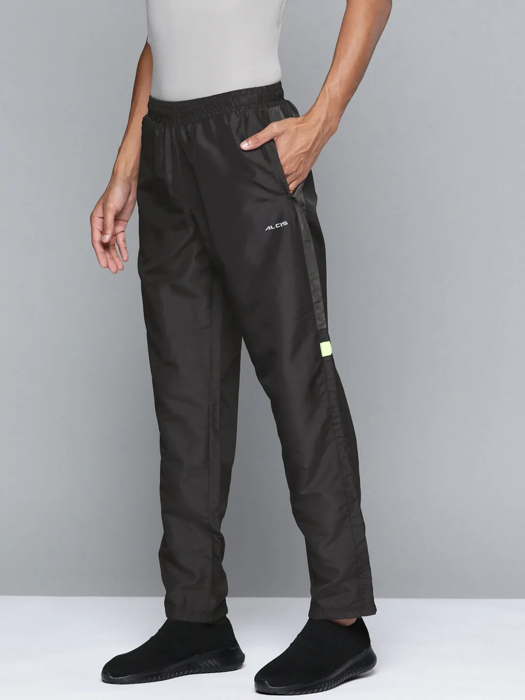 Alcis Men Black Solid Track Pants