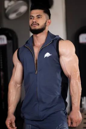 Alpha Sleeveless Dual Color Jacket (Dark Grey)