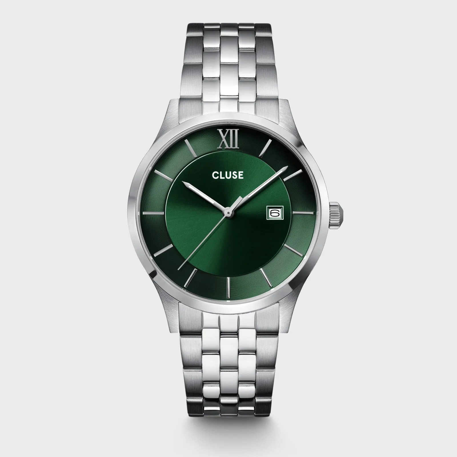 Aravis 3-Hand Watch, Green, Silver Colour