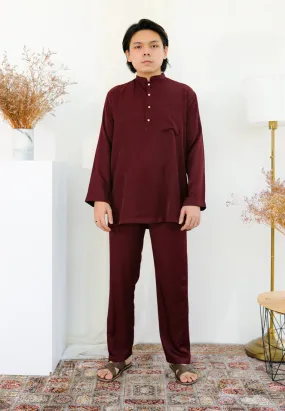 Baju Melayu Iris Men (Mulberry)