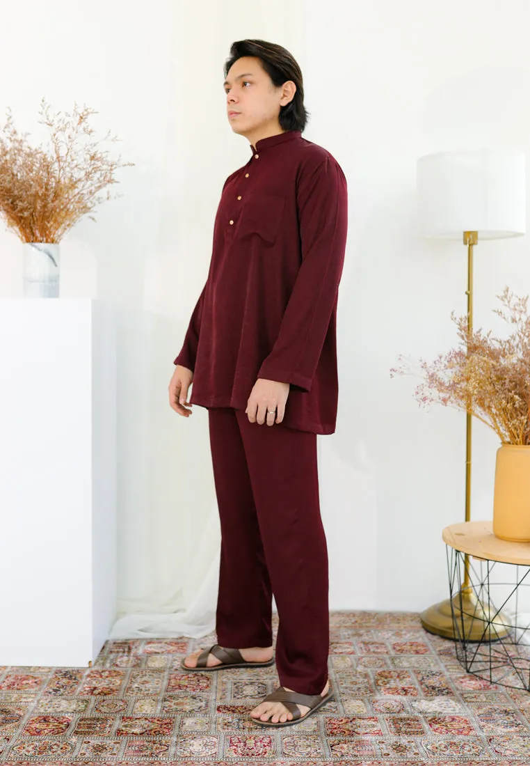 Baju Melayu Iris Men (Mulberry)