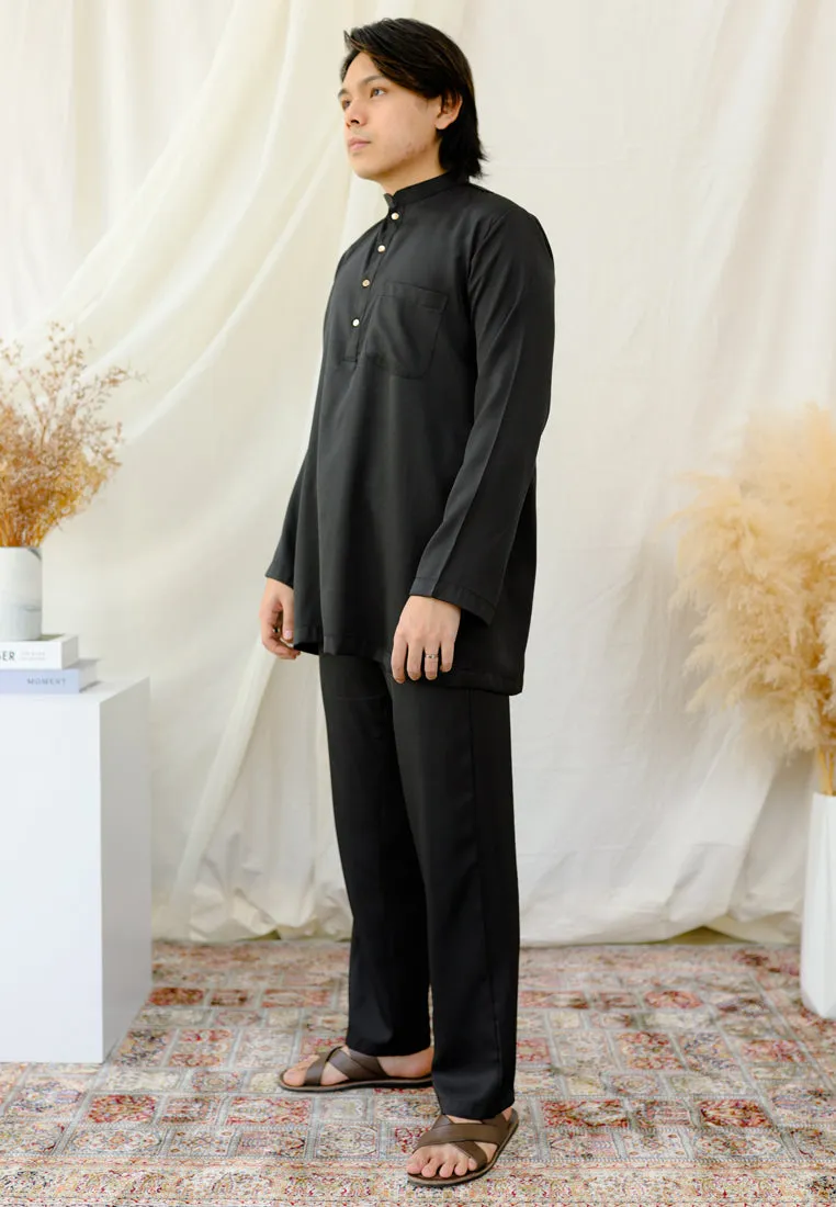 Baju Melayu Orked Men (Black)