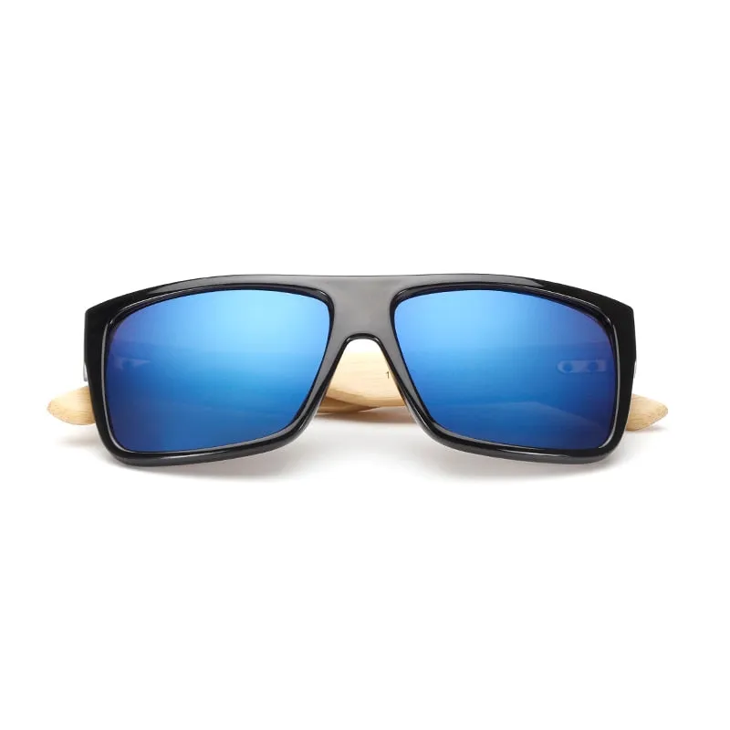 Bamboo Sunglasses Men Women Mirrored UV400 Sun Glasses