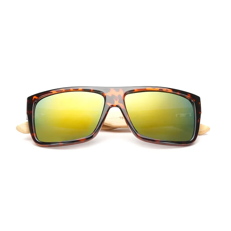 Bamboo Sunglasses Men Women Mirrored UV400 Sun Glasses