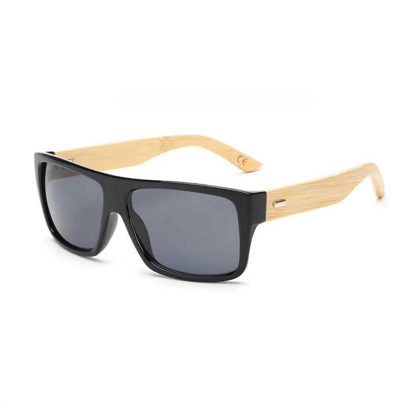 Bamboo Sunglasses Men Women Mirrored UV400 Sun Glasses