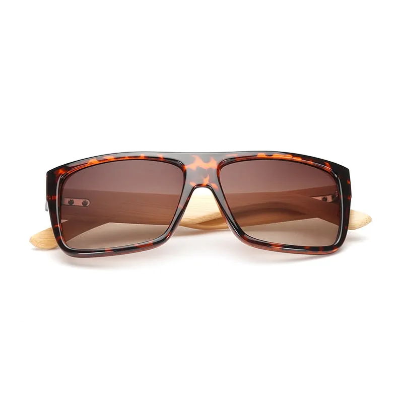 Bamboo Sunglasses Men Women Mirrored UV400 Sun Glasses