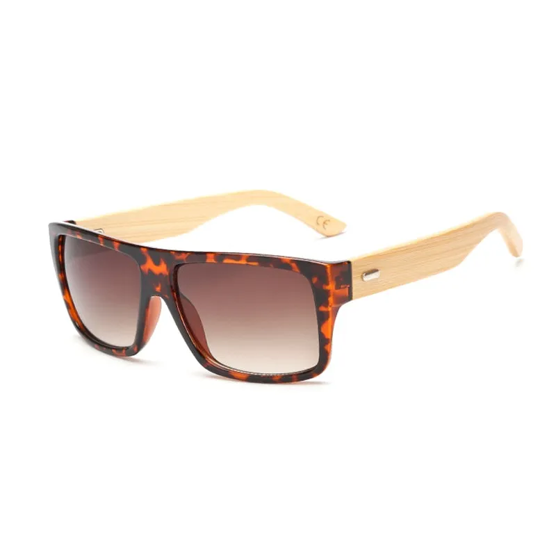 Bamboo Sunglasses Men Women Mirrored UV400 Sun Glasses