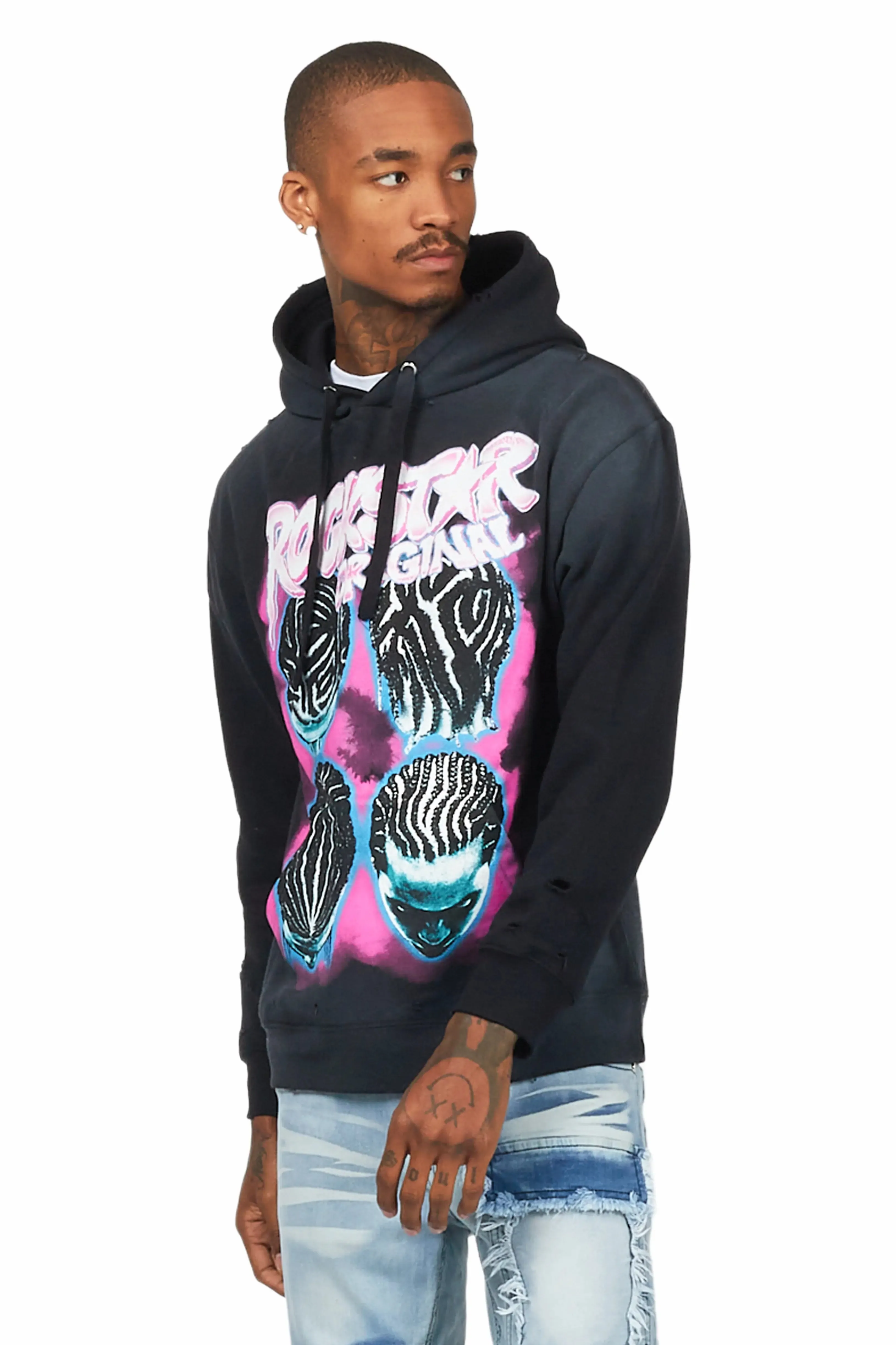 Barber Black Graphic Hoodie