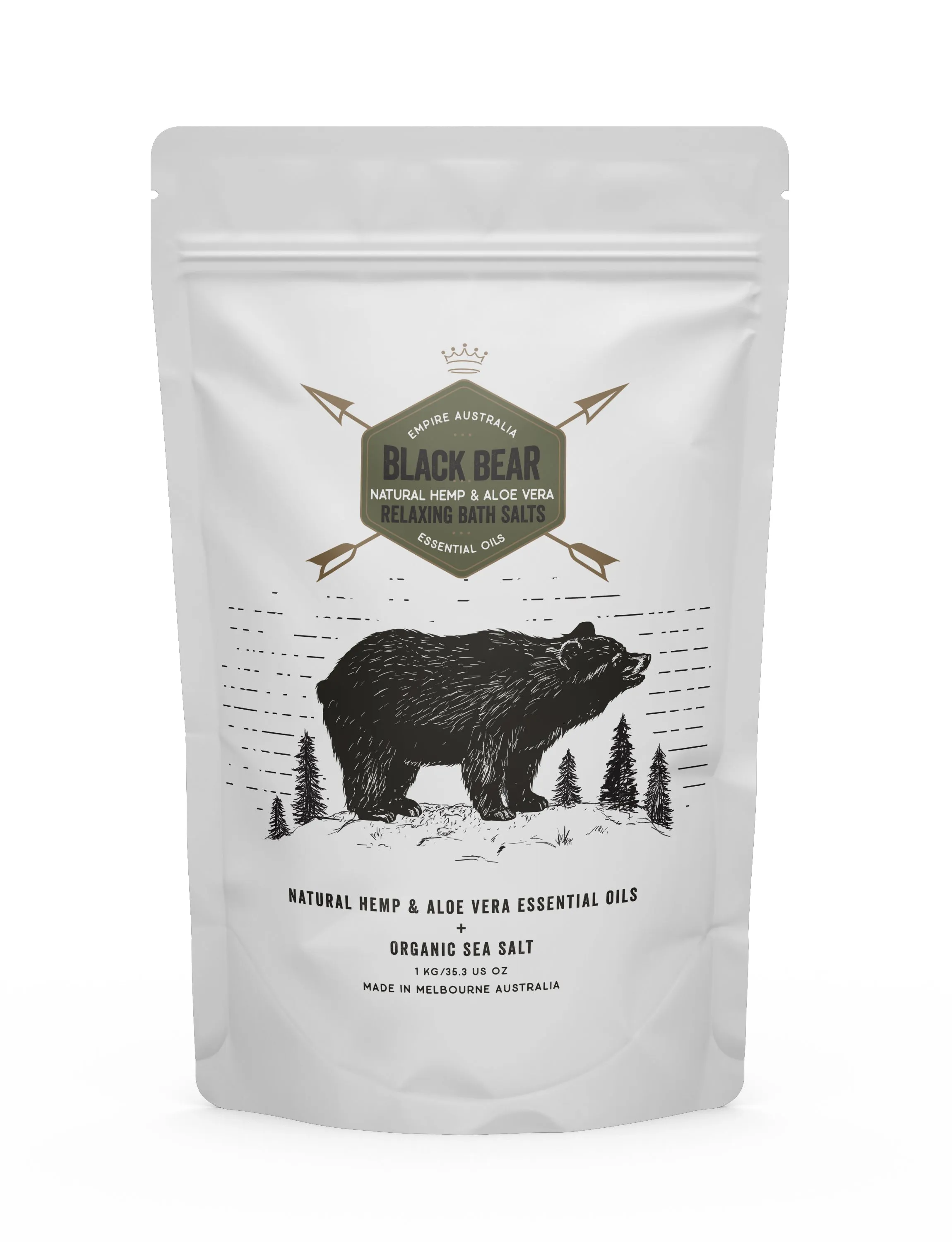 Black Bear Hemp Oil & Aloe Vera Bath Salts