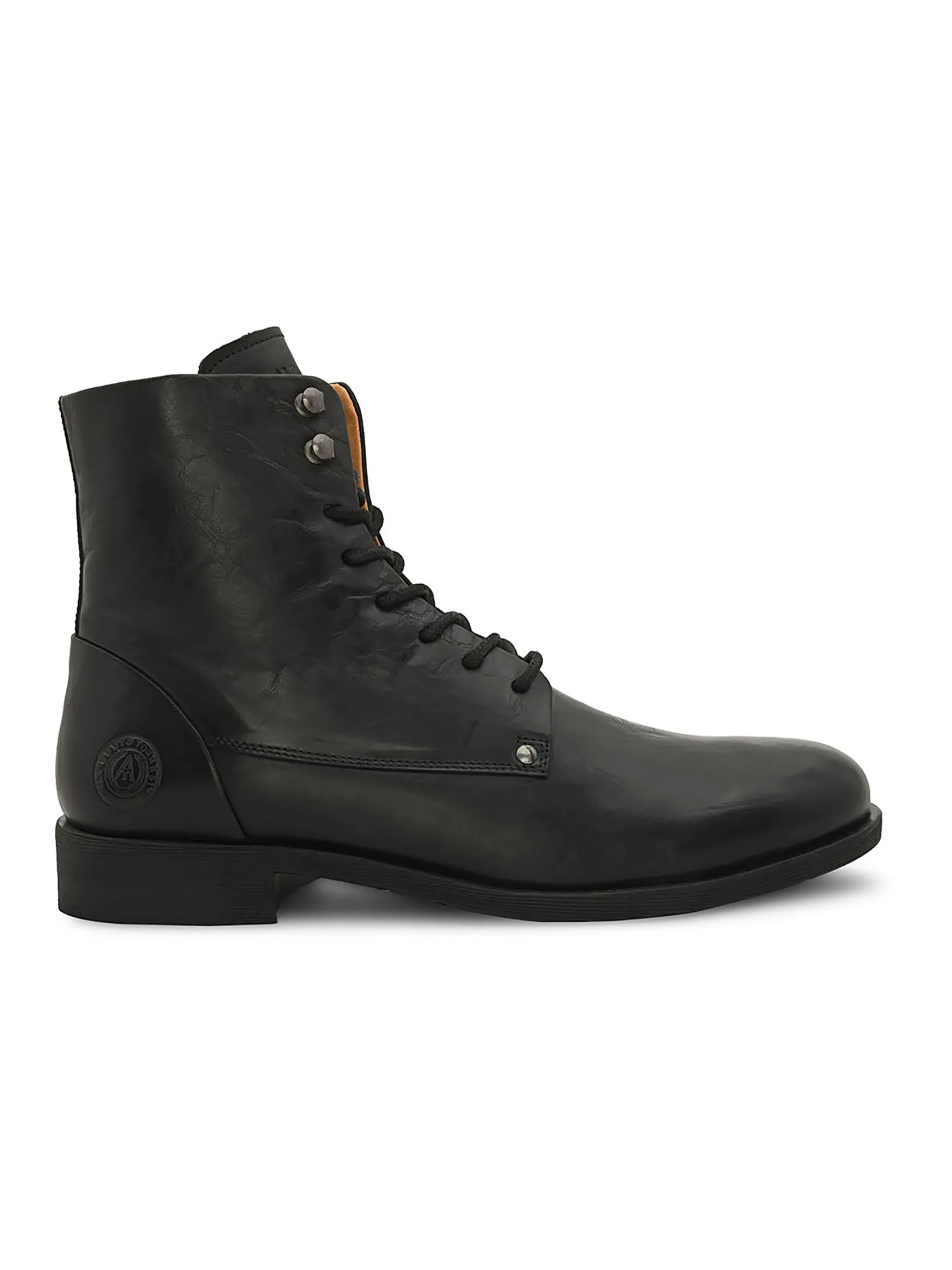 Black Men Lace Closure Boots