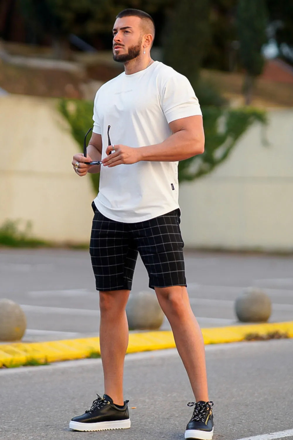 Buy $80 Free Shipping Men's Casual Black Chino Short From the Office to the Beach