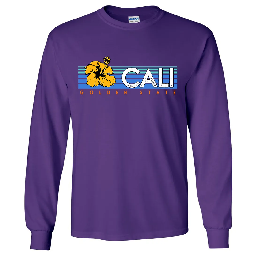 Cali Golden State Hibiscus Long Sleeve Shirt