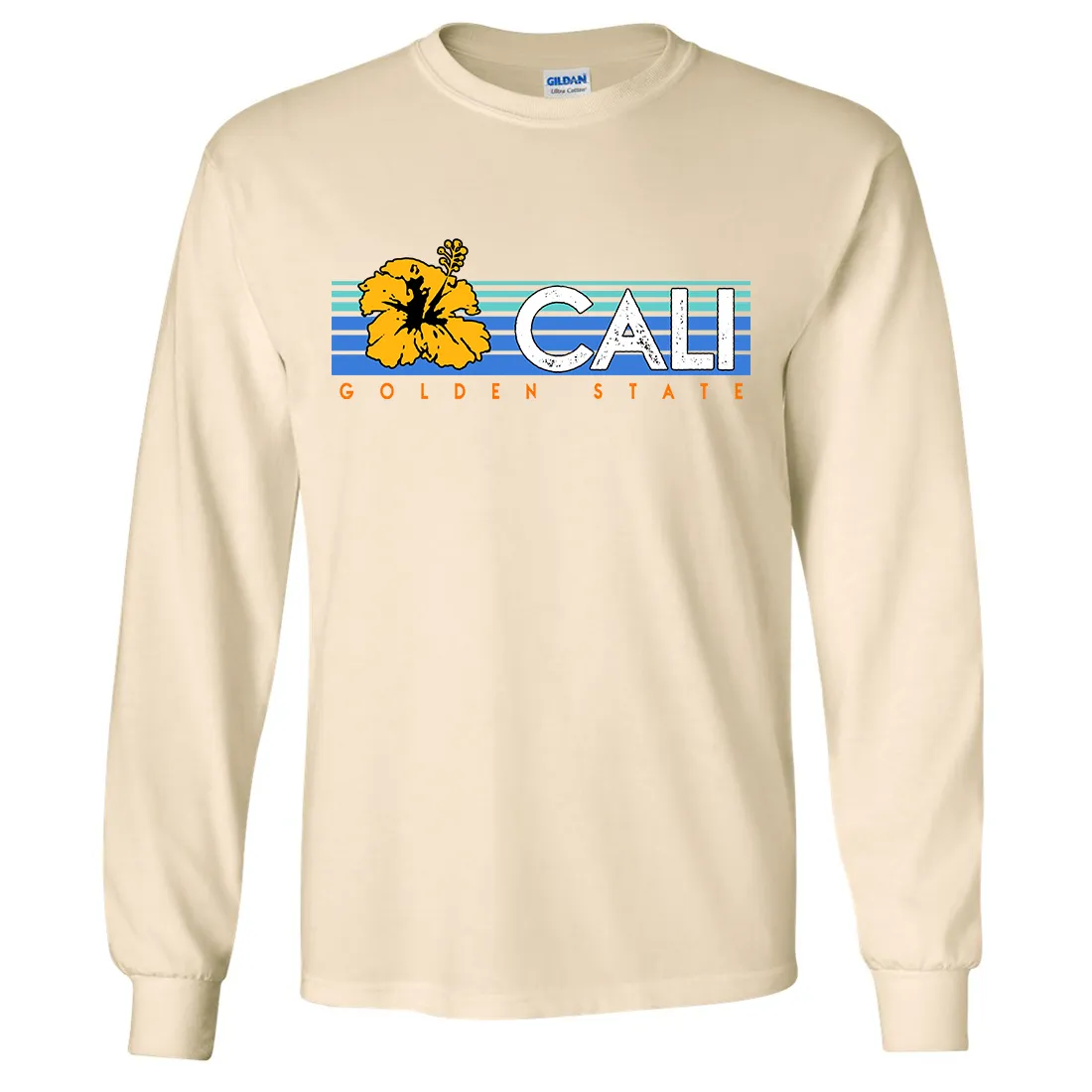 Cali Golden State Hibiscus Long Sleeve Shirt