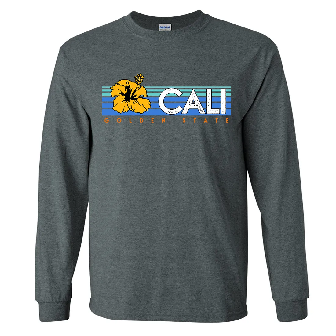 Cali Golden State Hibiscus Long Sleeve Shirt