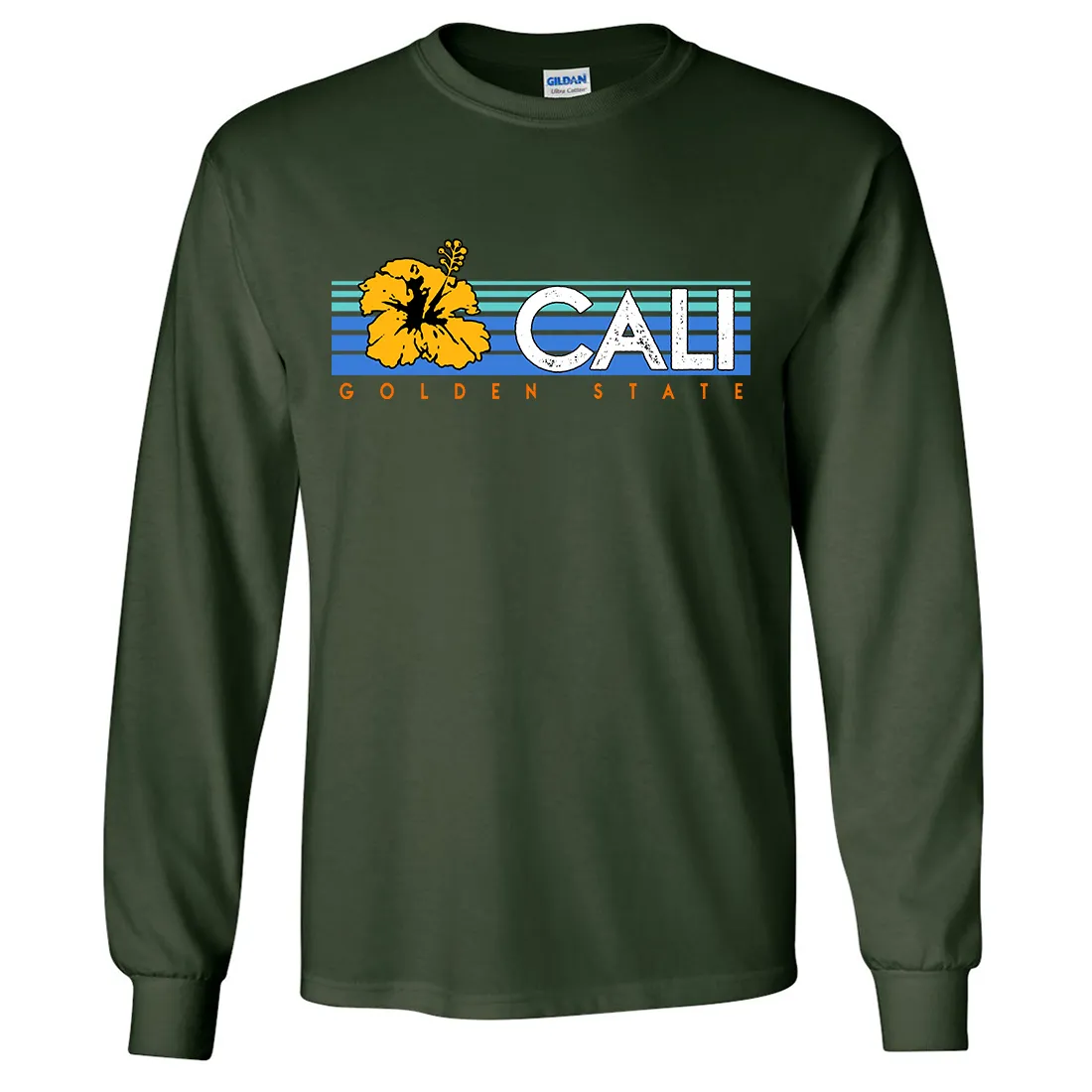 Cali Golden State Hibiscus Long Sleeve Shirt