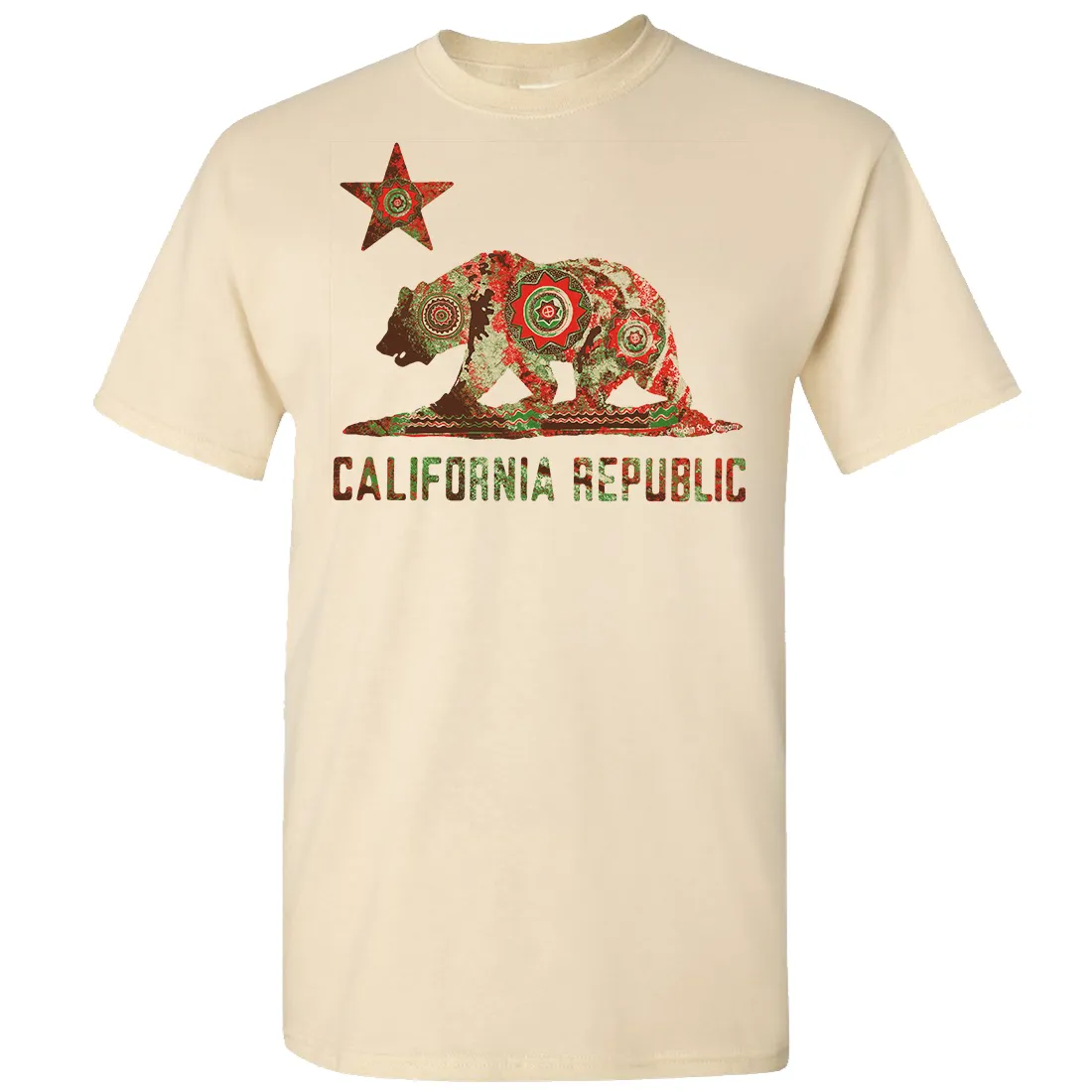 California Chumash Mandala Bear Asst Colors T-shirt/tee