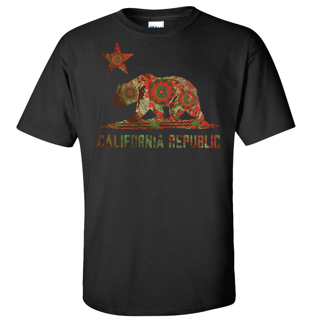 California Chumash Mandala Bear Asst Colors T-shirt/tee