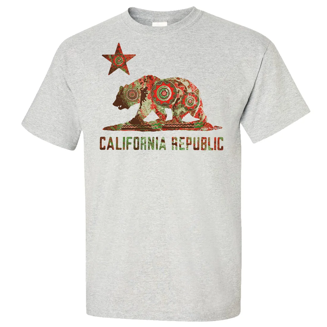 California Chumash Mandala Bear Asst Colors T-shirt/tee