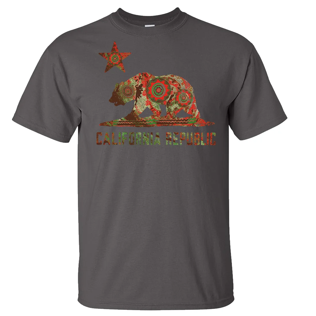 California Chumash Mandala Bear Asst Colors T-shirt/tee