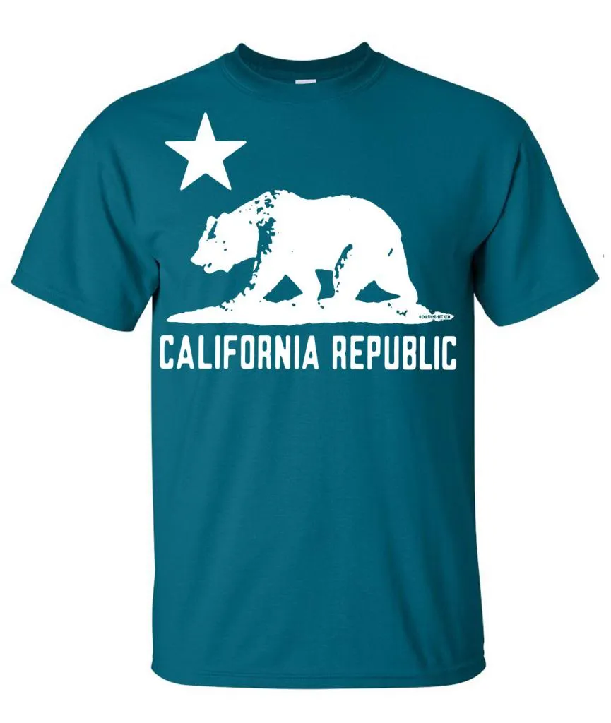 California Flag Oversized White Silhouette T-shirt/tee