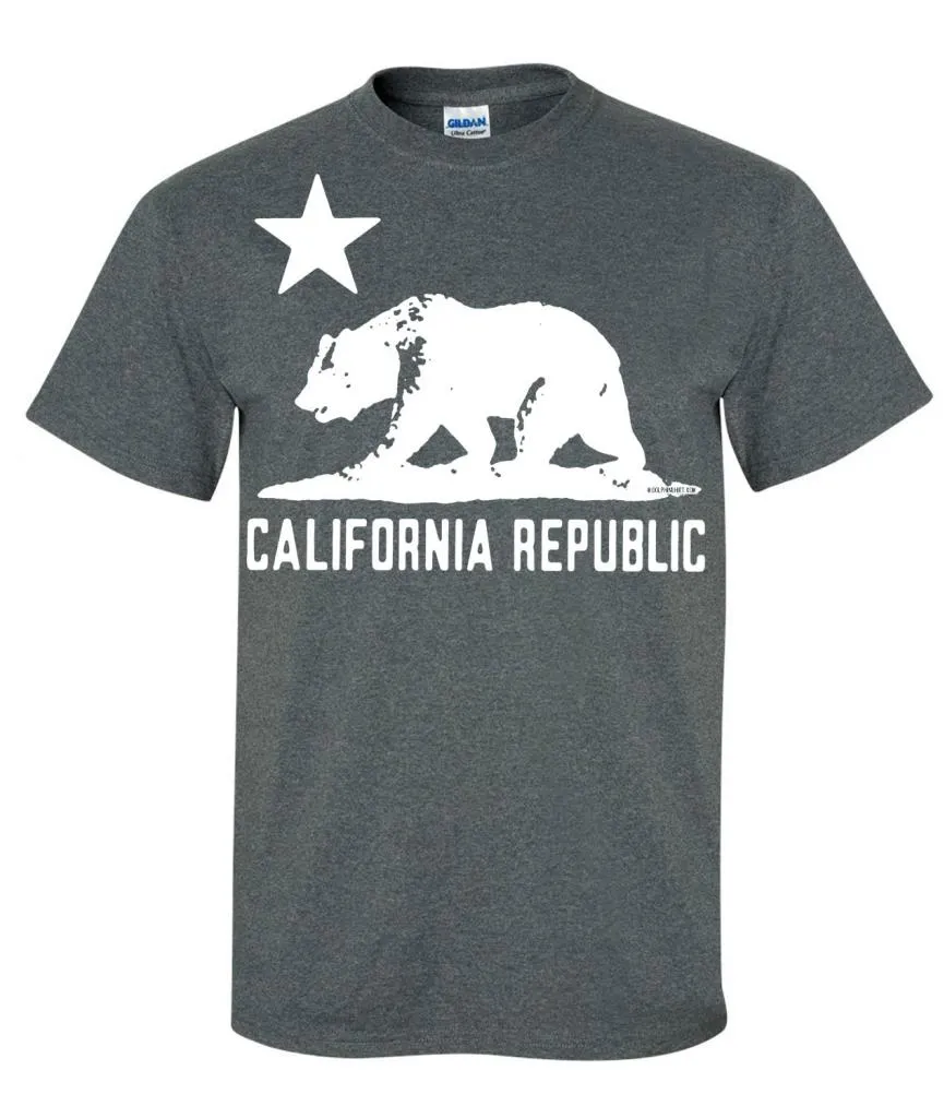 California Flag Oversized White Silhouette T-shirt/tee