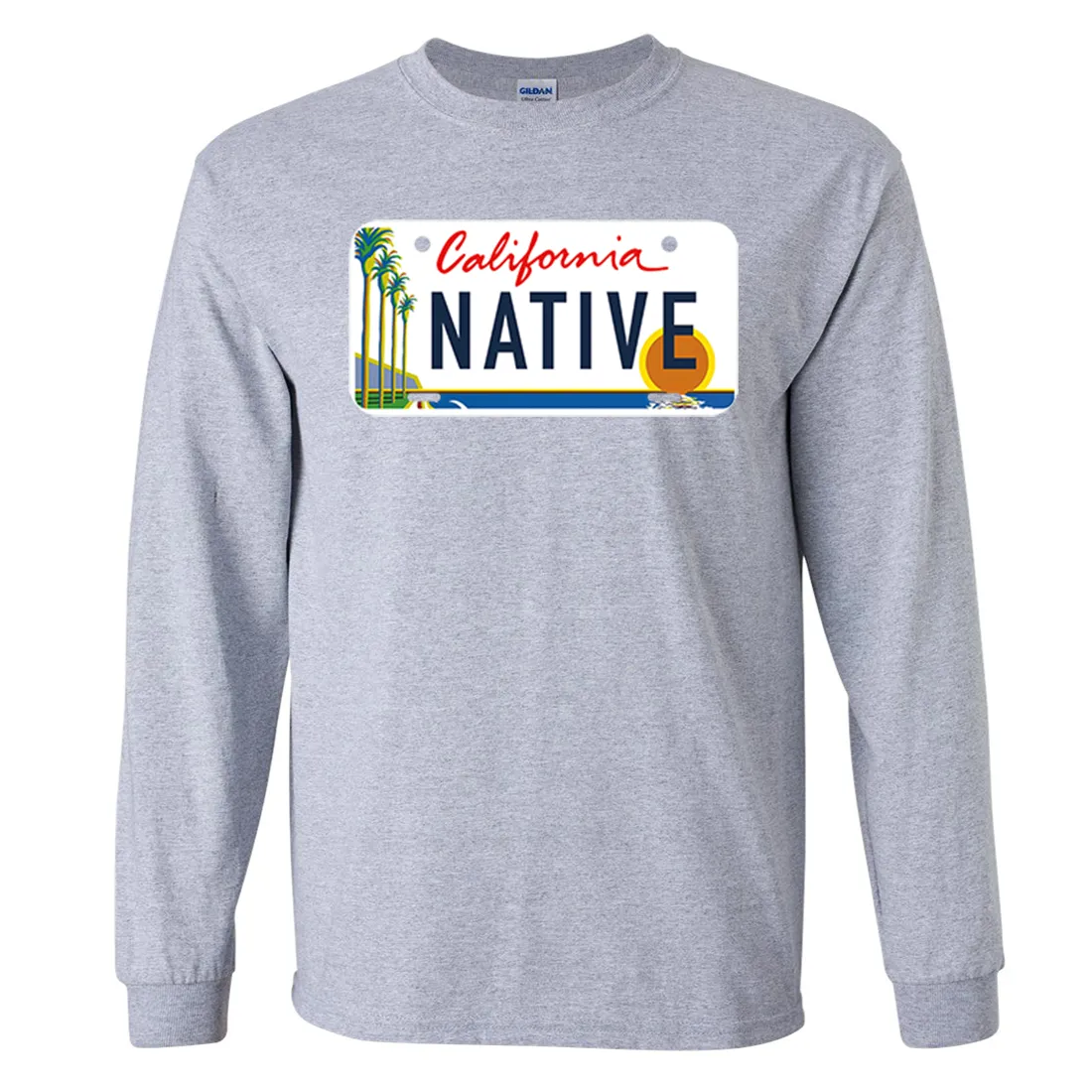 California Native License Plate Long Sleeve Shirt