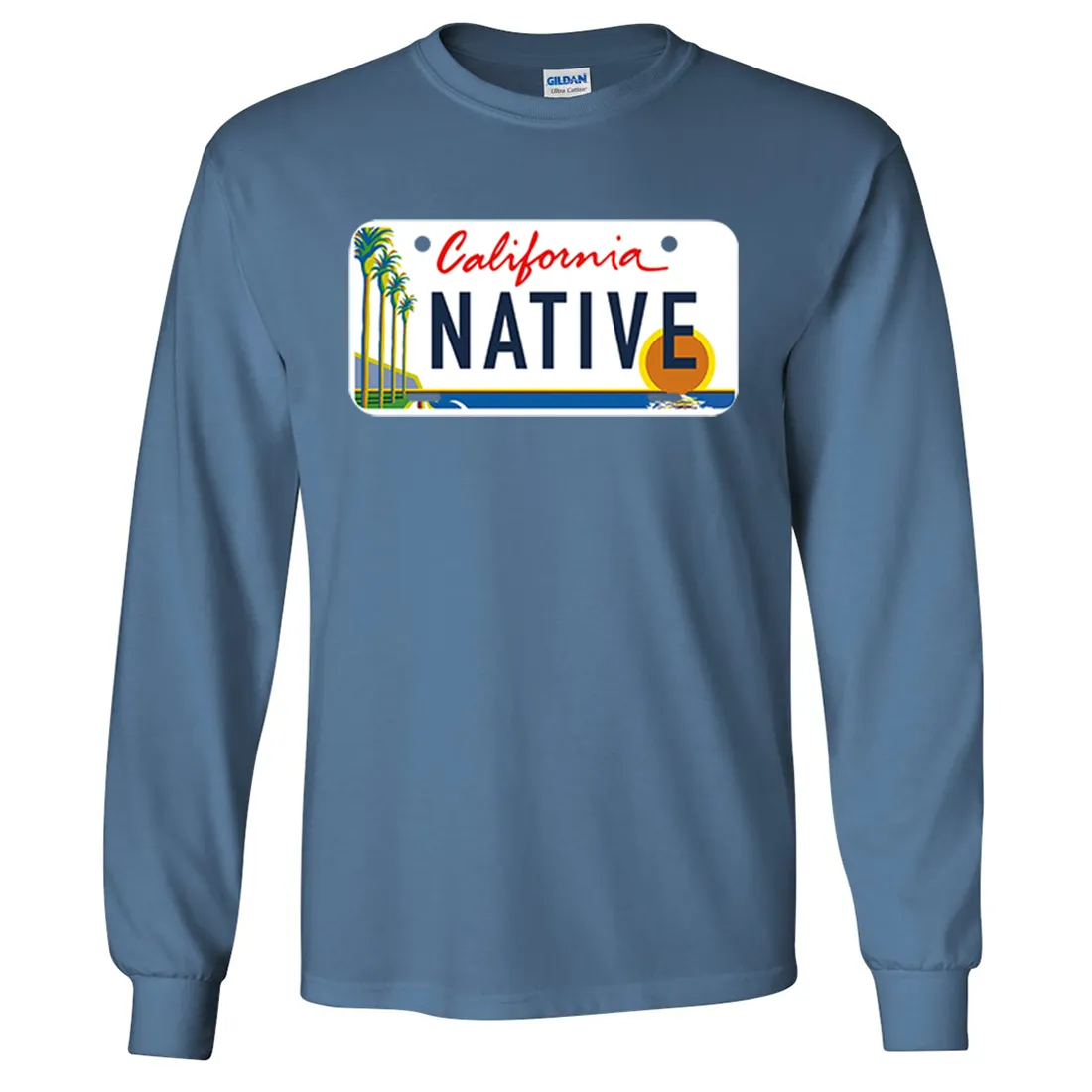 California Native License Plate Long Sleeve Shirt