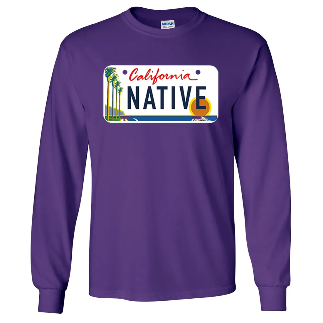 California Native License Plate Long Sleeve Shirt