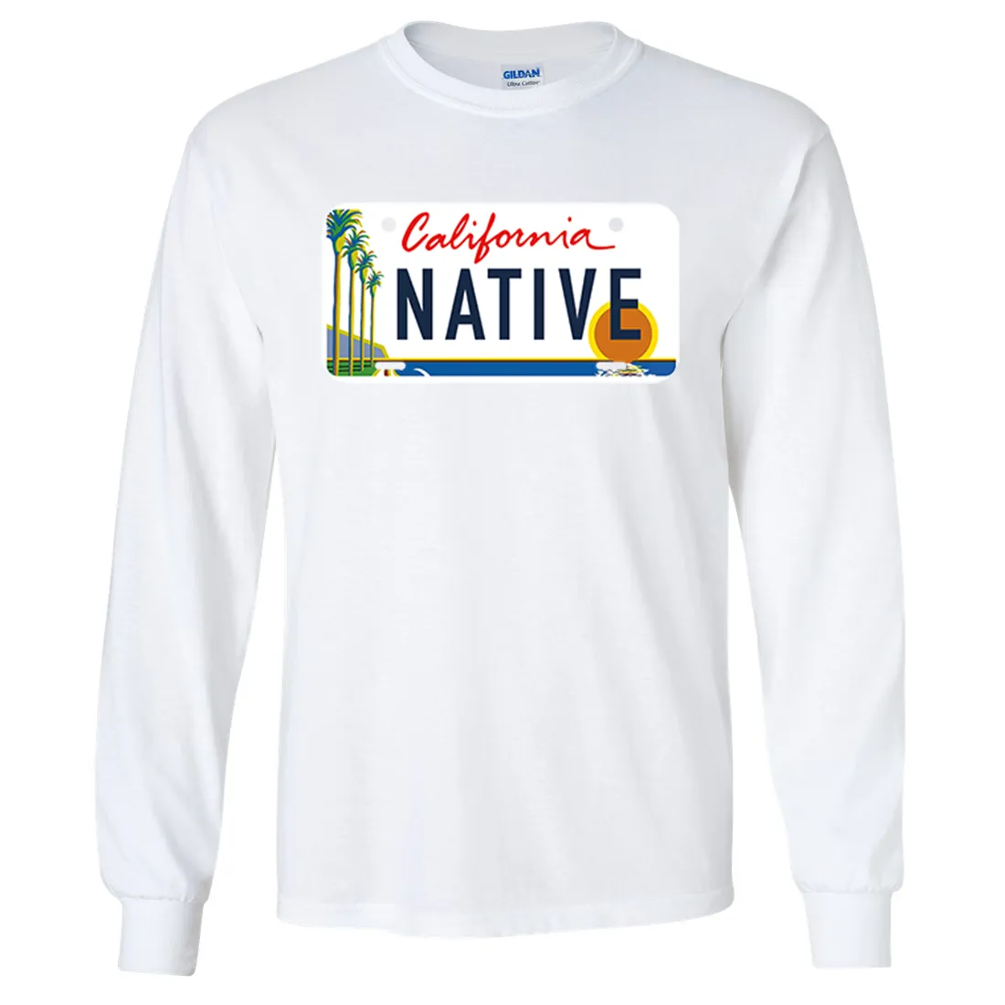 California Native License Plate Long Sleeve Shirt