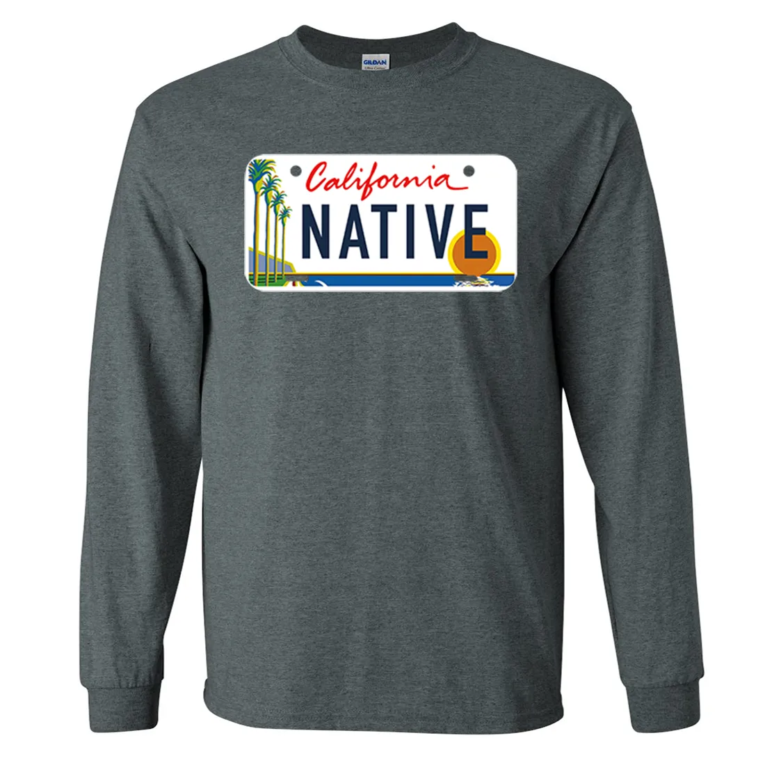 California Native License Plate Long Sleeve Shirt