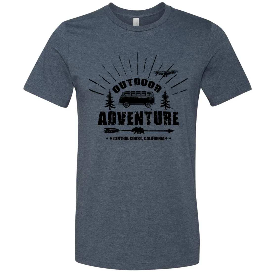 California Outdoor Adventure Asst Colors Mens Lightweight Fitted T-Shirt/tee