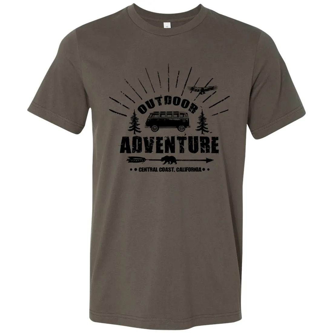 California Outdoor Adventure Asst Colors Mens Lightweight Fitted T-Shirt/tee