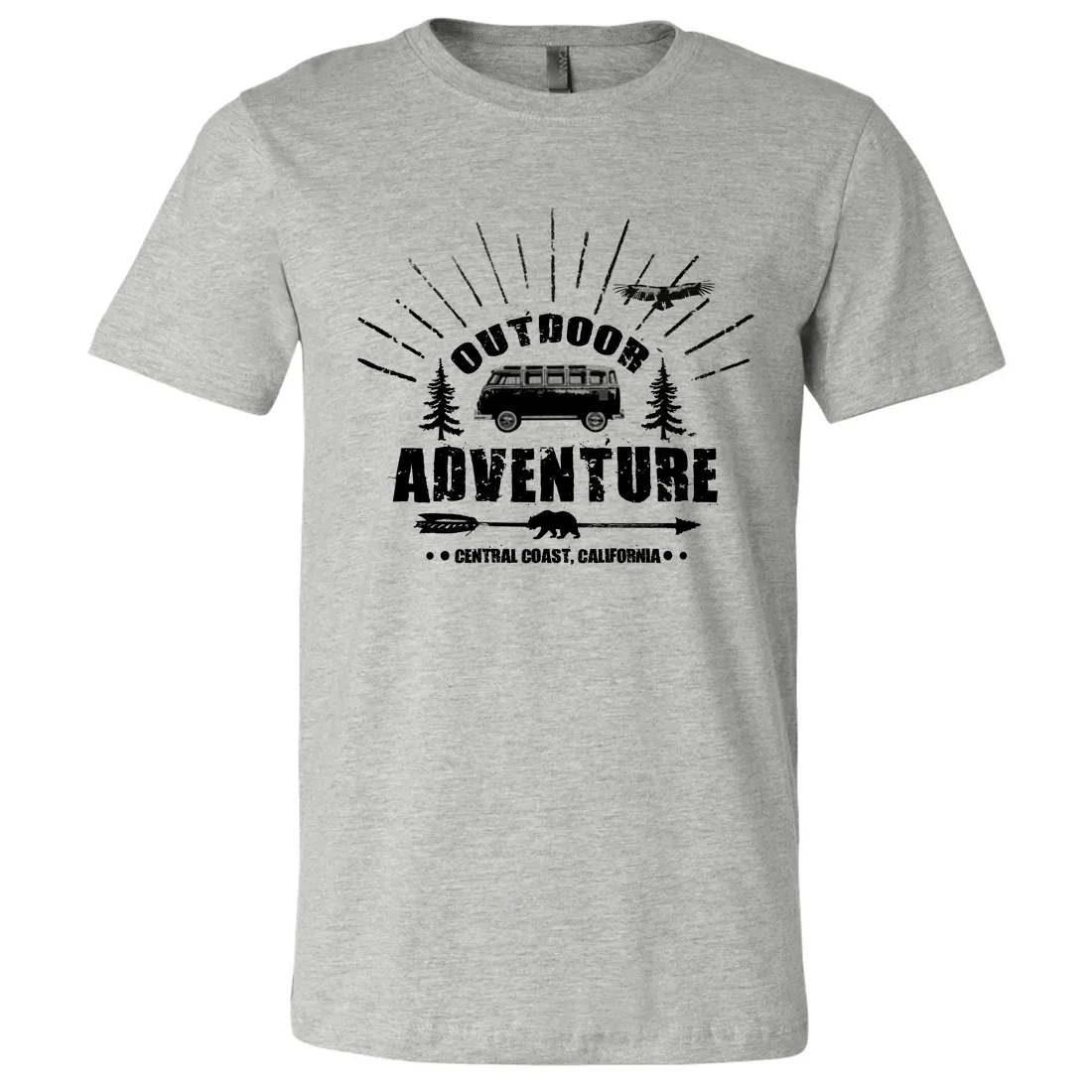 California Outdoor Adventure Asst Colors Mens Lightweight Fitted T-Shirt/tee