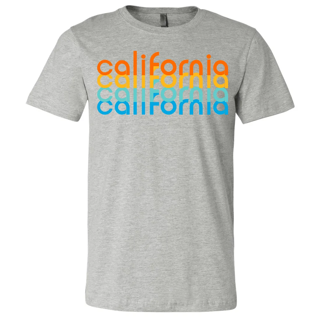 California Rainbow Stack Asst Colors Mens Lightweight Fitted T-Shirt/tee