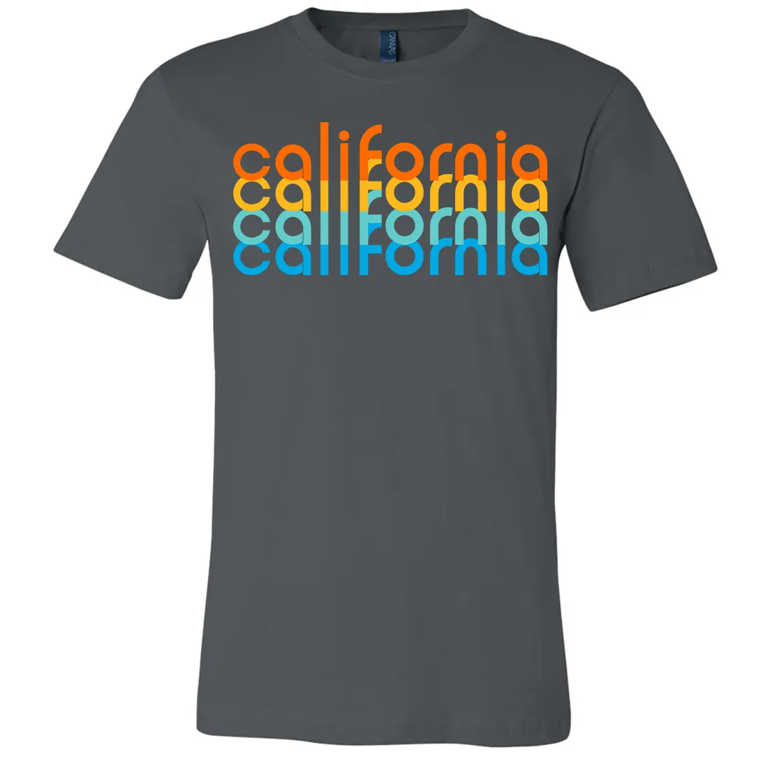 California Rainbow Stack Asst Colors Mens Lightweight Fitted T-Shirt/tee