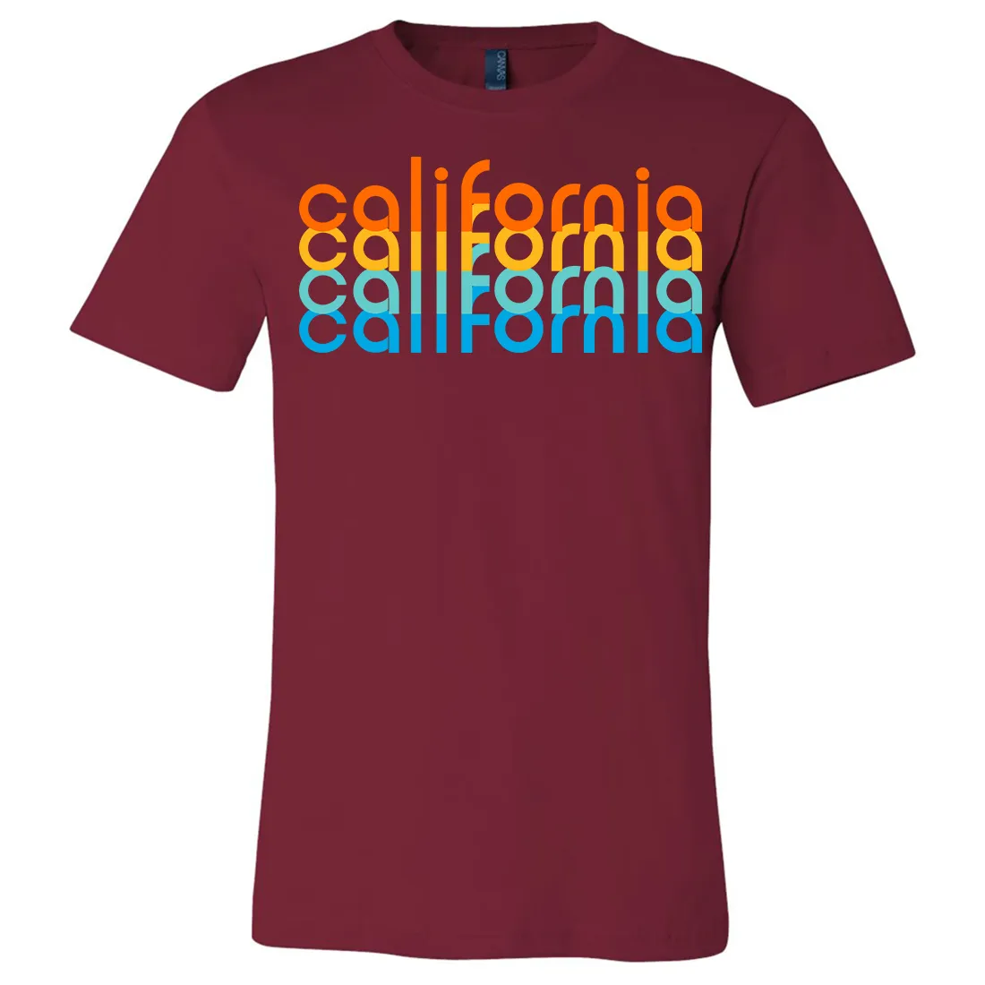 California Rainbow Stack Asst Colors Mens Lightweight Fitted T-Shirt/tee