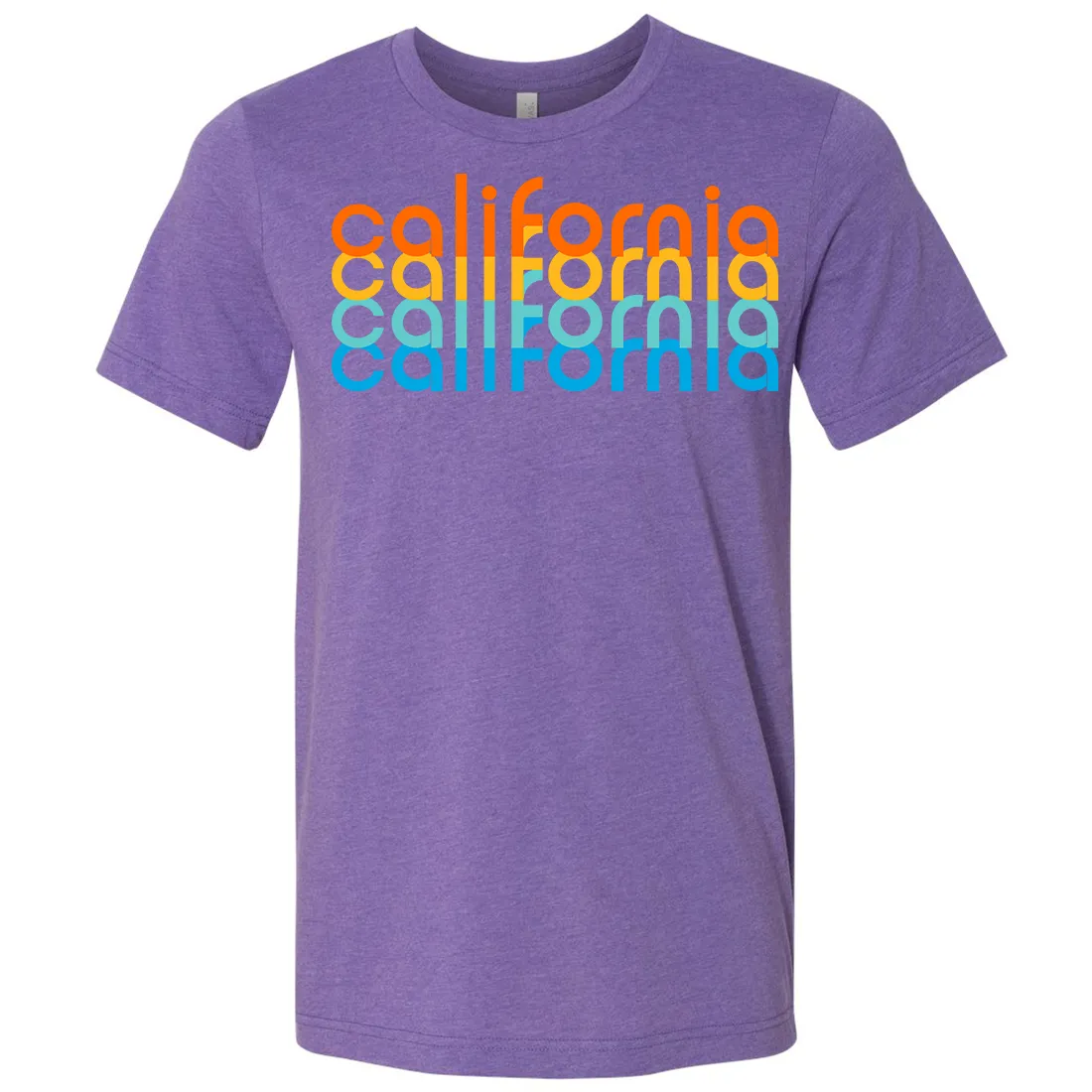 California Rainbow Stack Asst Colors Mens Lightweight Fitted T-Shirt/tee